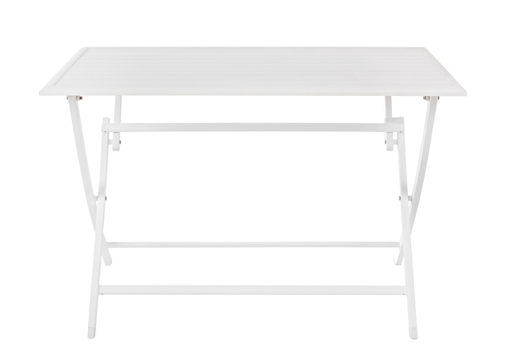 Mesa blanca rectangular de jardín Elin
