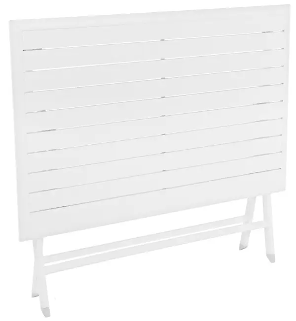 Mesa blanca rectangular de jardín Elin