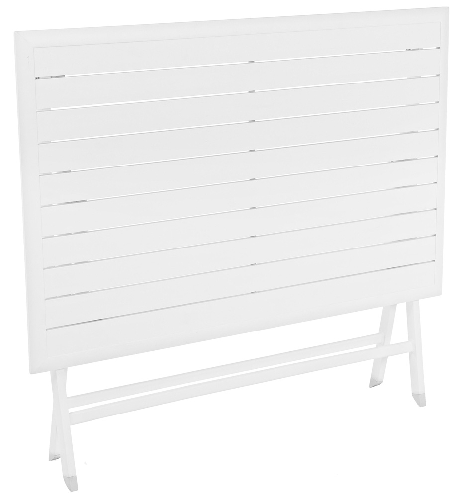 Mesa blanca rectangular de jardín Elin