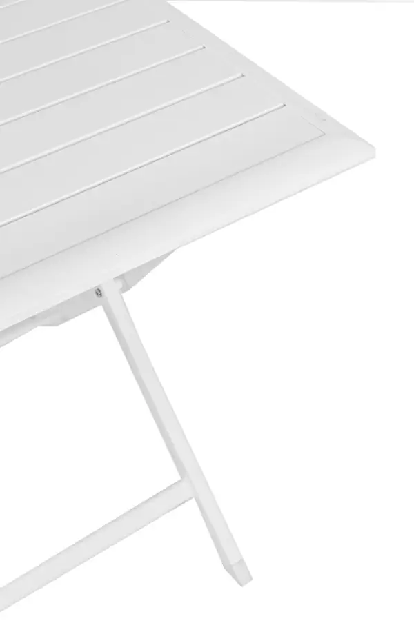 Mesa blanca rectangular de jardín Elin