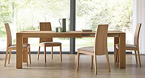 Mesa comedor extensible chapa natural Evora