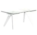 Mesa comedor extensible de cristal