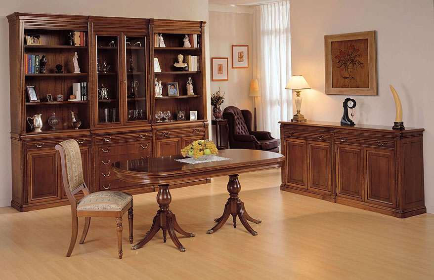 Mesa de comedor extensible oval regencia