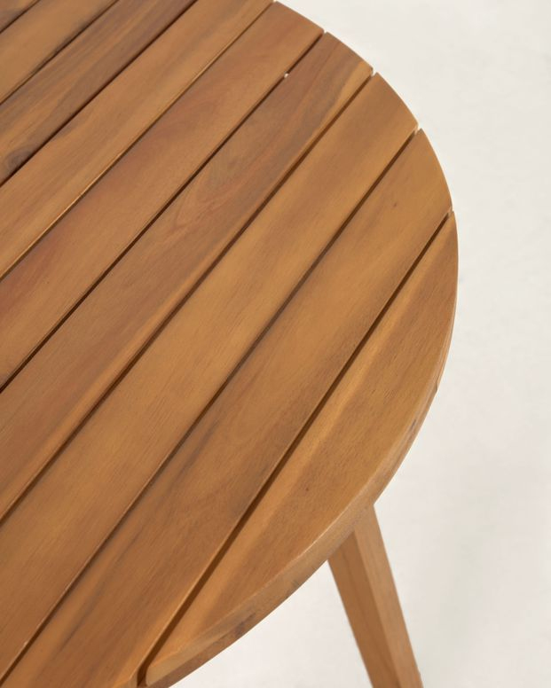 Mesa de comedor redonda de madera de acacia 90 cms