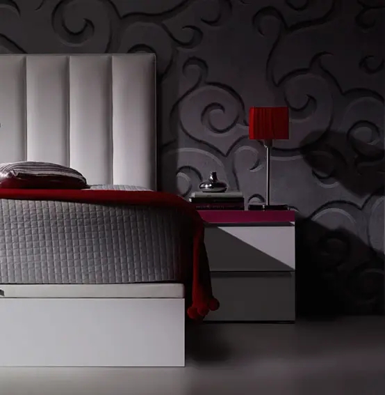Mesa Noche Moderna 2 caj. (1 caj. oculto)