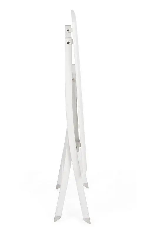 Mesa plegable de jardín blanca de aluminio