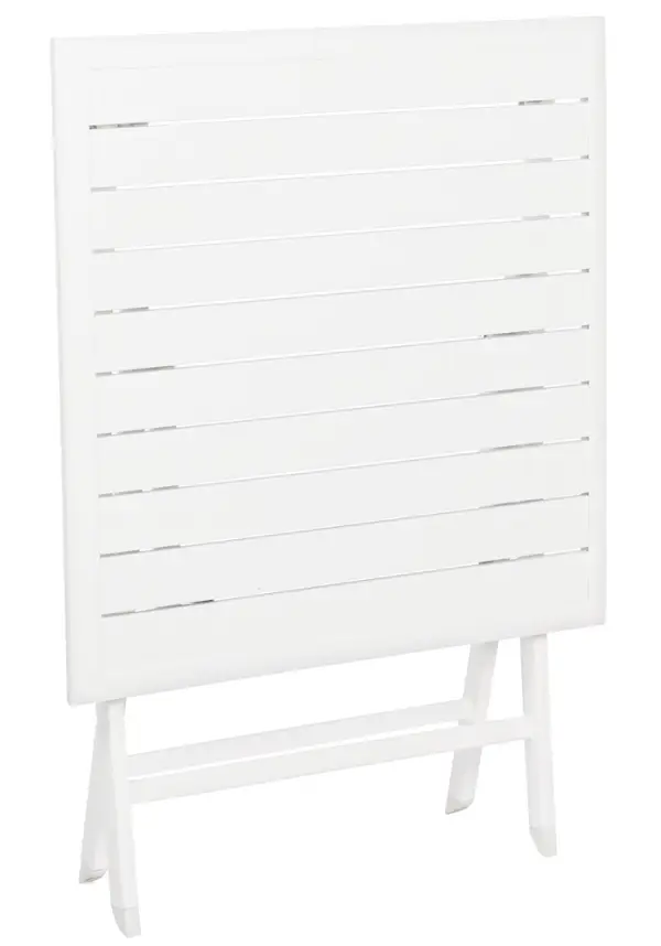 Mesa plegable de jardín blanca Elin