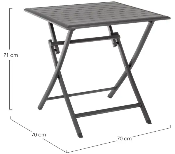 Mesa plegable negra Elin Antrac