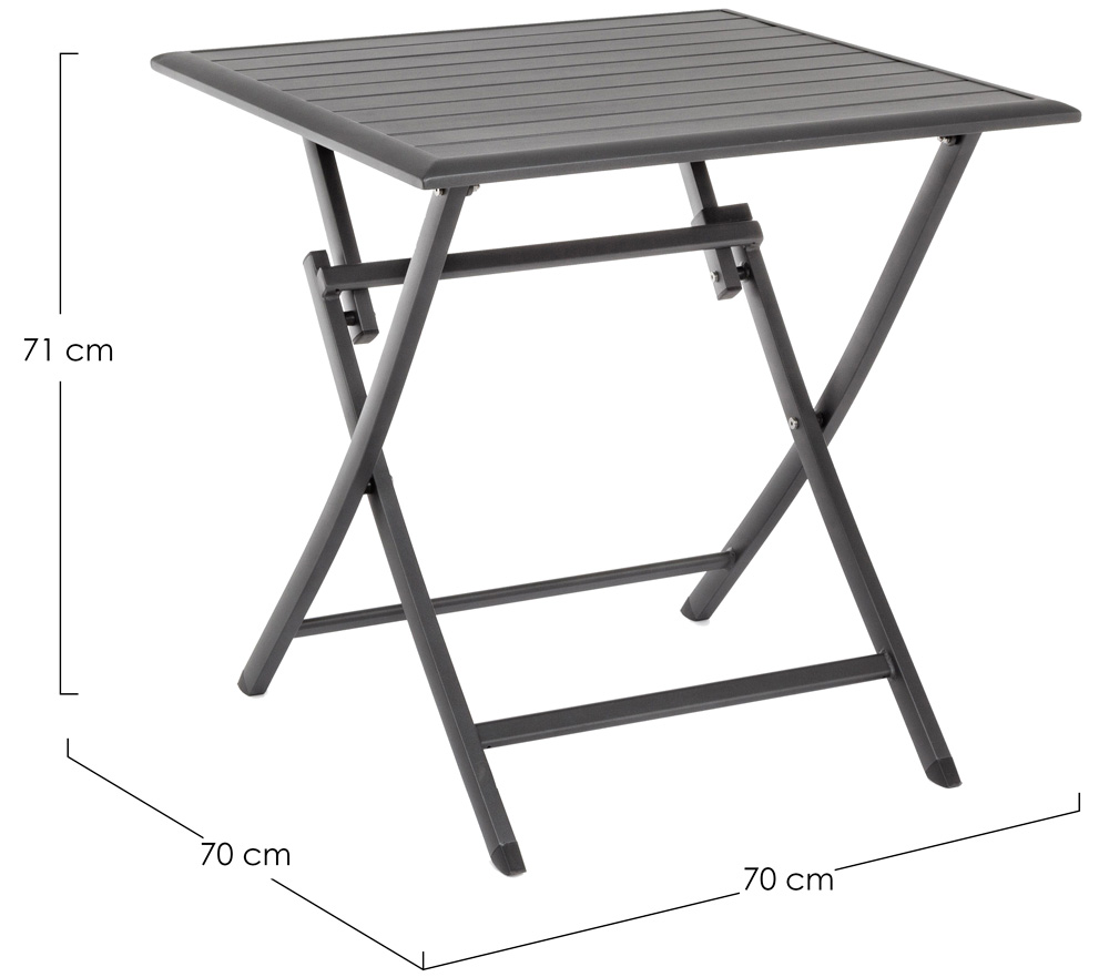 Mesa plegable negra Elin Antrac