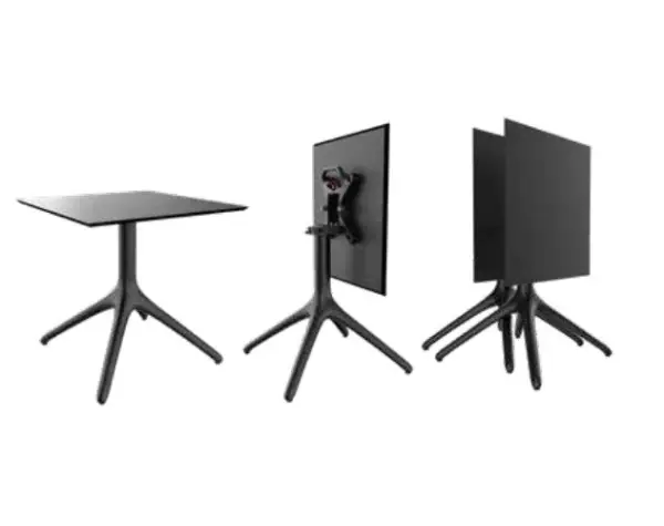 Mesa baja cuadrada abatible Uni de 50 Mowee
