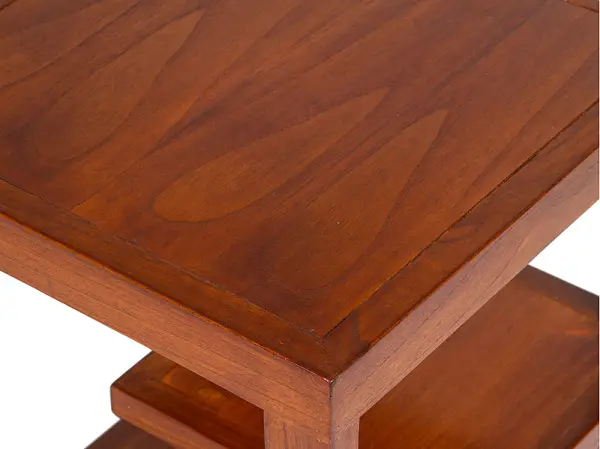 Mesa auxiliar colonial Rinca con estante