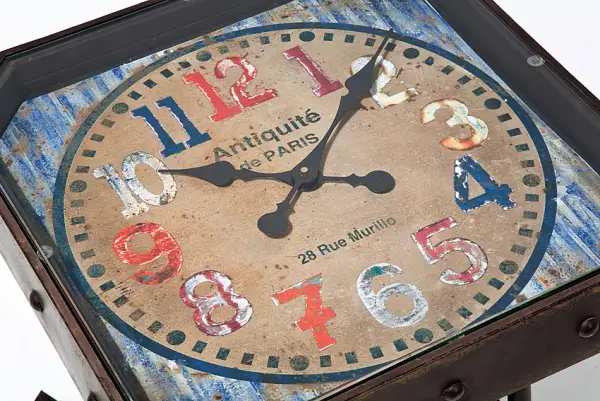 Mesa Auxiliar Reloj Antiguo