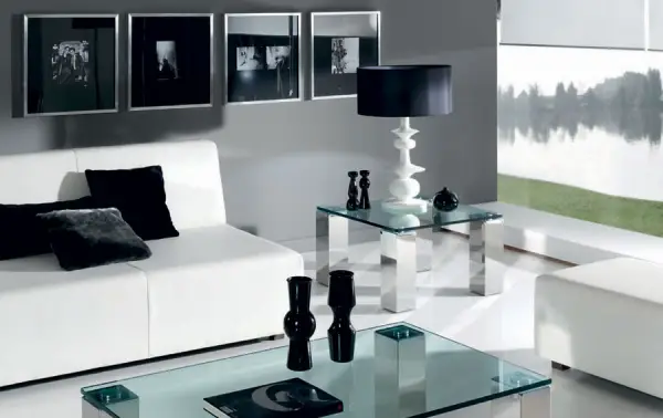 Mesa de centro y cristal Visión