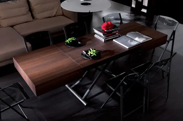Mesa de centro convertible en mesa de comedor Moderna Box