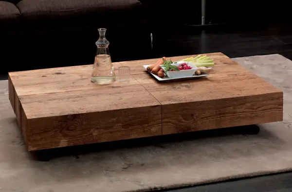 Mesa de centro convertible en mesa de comedor Moderna Box