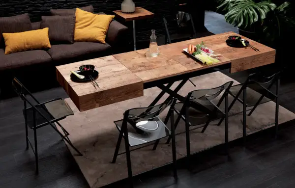 Mesa de centro convertible en mesa de comedor Moderna Box