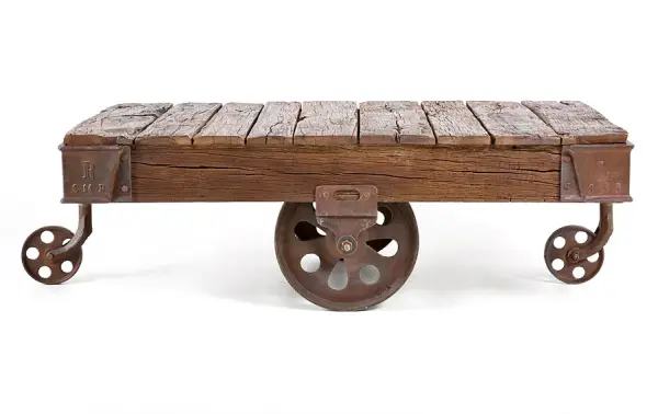 Mesa de centro Dirty Chic wheels