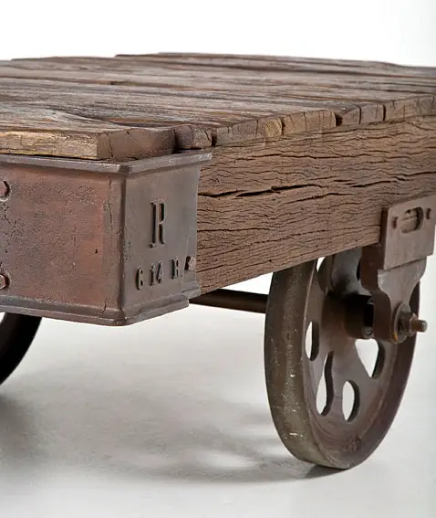 Mesa de centro Dirty Chic wheels