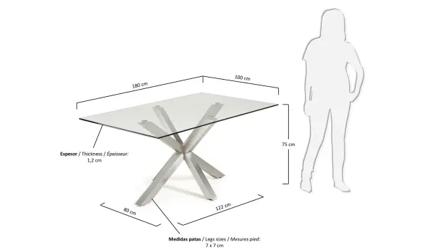 Mesa de comedor moderna 180 Arya