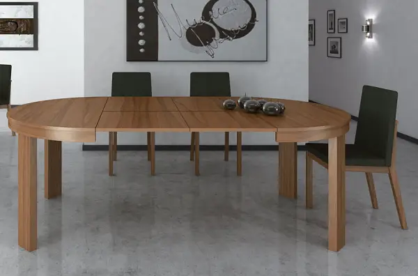 Mesa de Comedor redonda extensible Moderna Julia