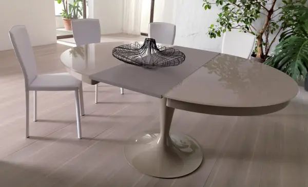 Mesa de comedor extensible laca Moderna Eclipse