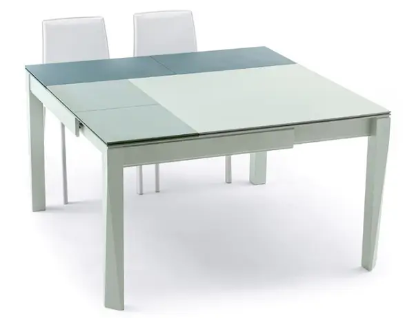 Mesa comedor extensible cuadrada Plúrimo