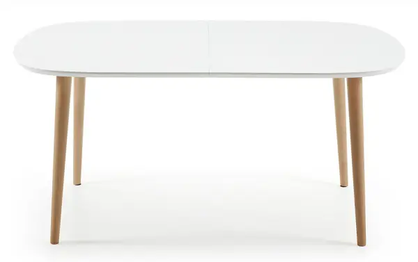 Mesa de Comedor ovalada blanca Moderna Oqui
