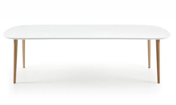 Mesa de Comedor ovalada blanca Moderna Oqui