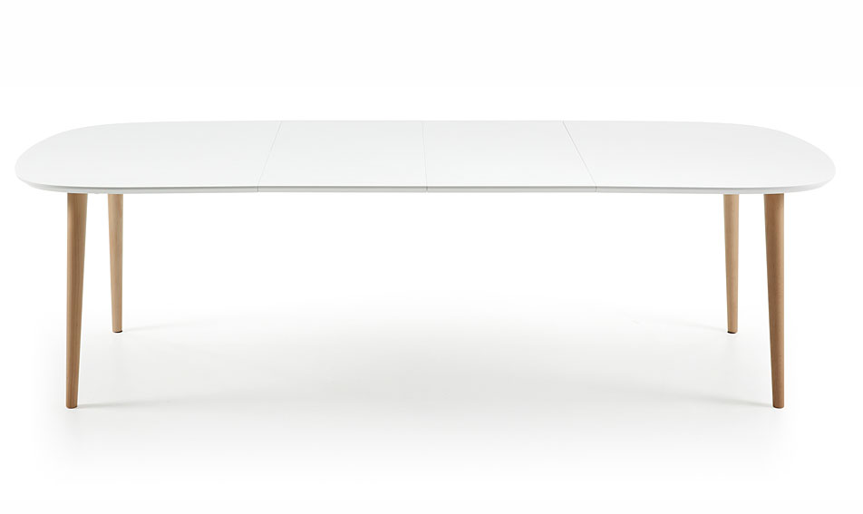 Mesa de Comedor ovalada blanca Moderna Oqui