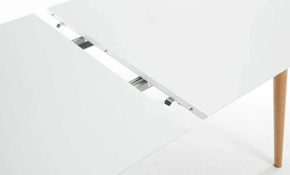 Mesa de Comedor ovalada blanca Moderna Oqui