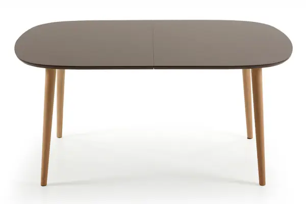 Mesa de Comedor ovalada marrón Moderna Oqui