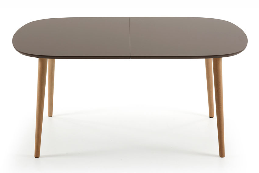 Mesa de Comedor ovalada marrón Moderna Oqui