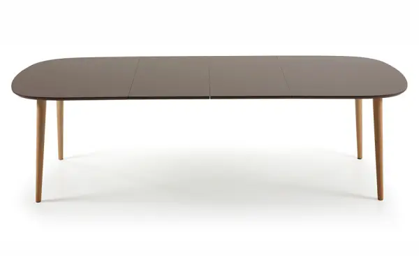 Mesa de Comedor ovalada marrón Moderna Oqui