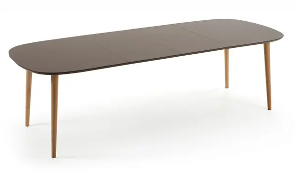 Mesa de Comedor ovalada marrón Moderna Oqui