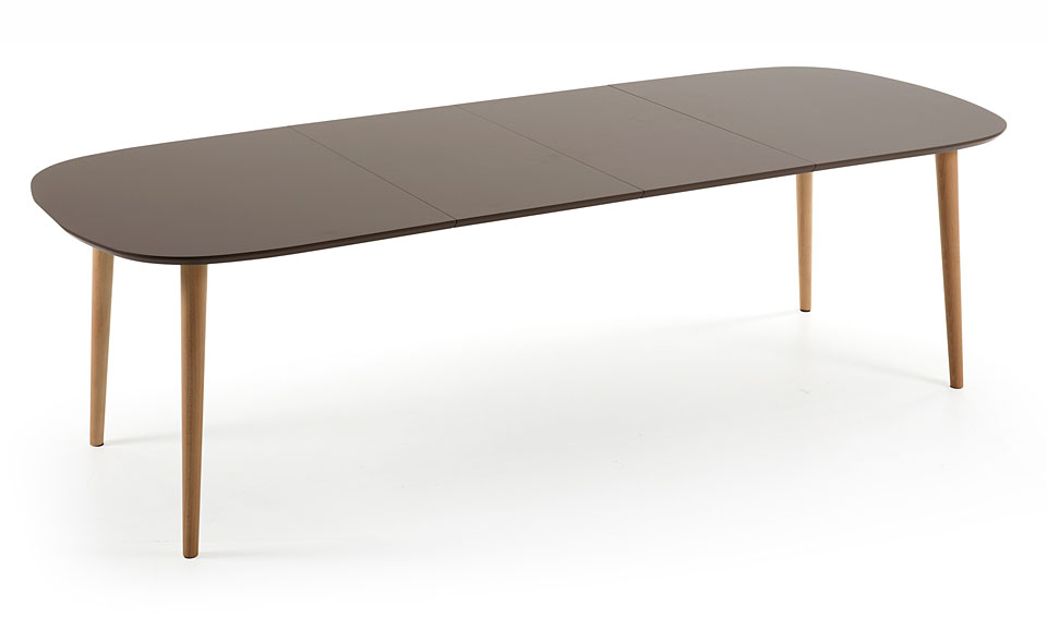 Mesa de Comedor ovalada marrón Moderna Oqui