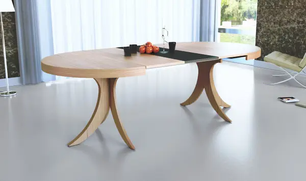 Mesa de comedor redonda extensible moderna Ronda