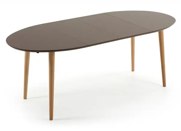 Mesa de Comedor redonda marrón Moderna Oqui