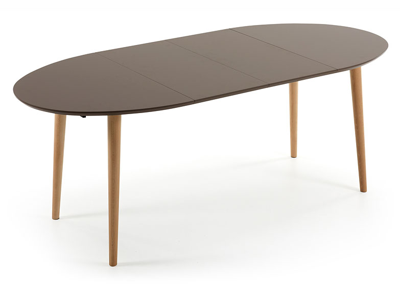 Mesa de Comedor redonda marrón Moderna Oqui