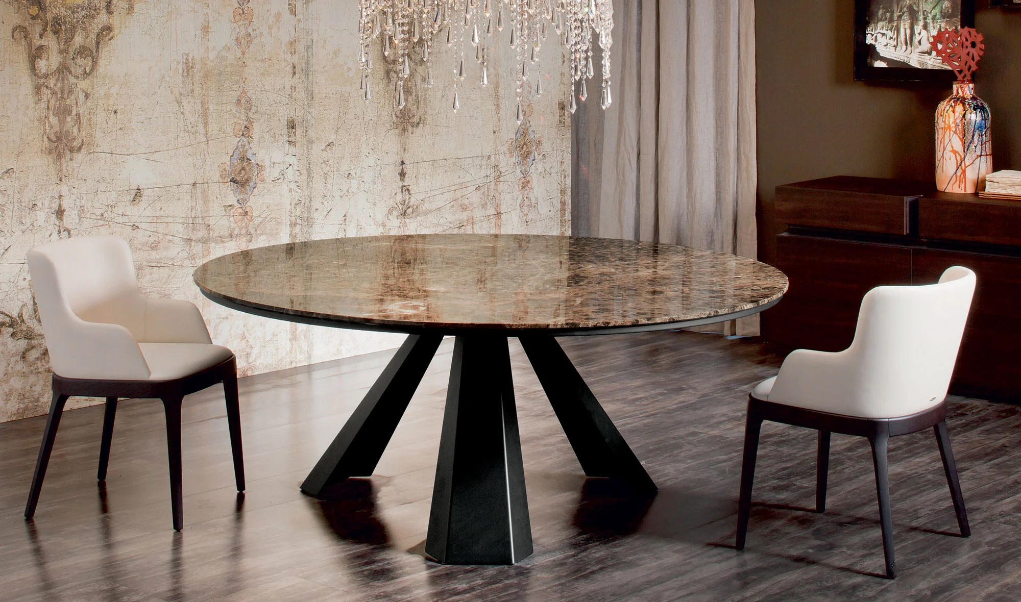 Mesa de comedor redonda Moderna Eliot