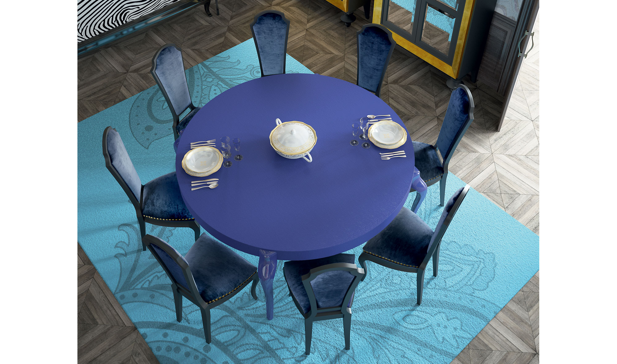 Mesa de comedor redonda moderna Hobo