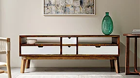 Mueble TV Nordic 4 cajones 2 huecos Mueble TV Nordic 4 cajones 2 huecos