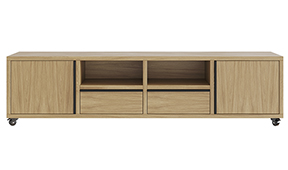 Mueble tv con ruedas 2 puertas nrdico Borgen