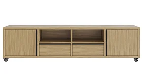 Mueble tv con ruedas 2 puertas nórdico Borgen Mueble tv con ruedas 2 puertas nórdico Borgen