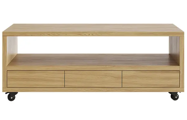 Mueble tv 3 cajones con ruedas nórdico Sendai