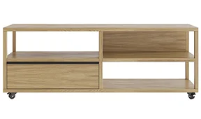 Mueble tv con ruedas 3 huecos nórdico Borgen