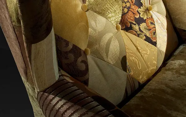 Orejero Patchwork capitone Oro