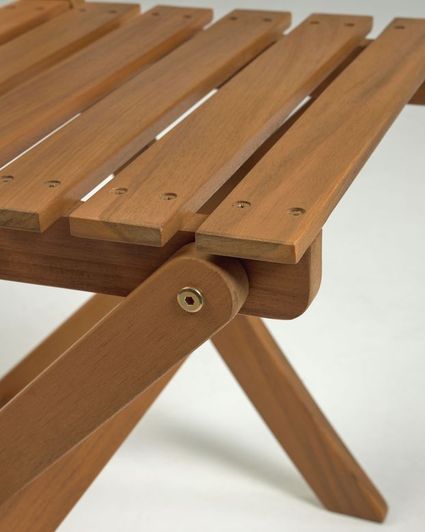 Pack de mesa de terraza plegable apilable con 2 sillas de madera