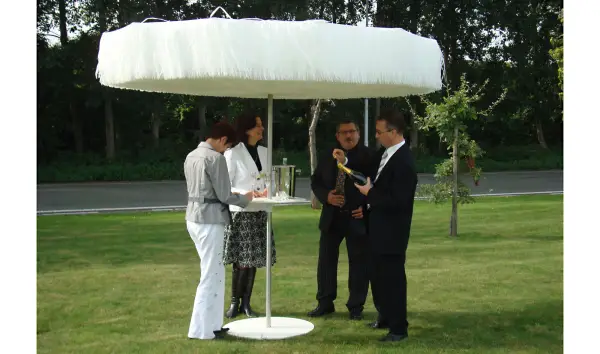 Parasol blanco Blabla
