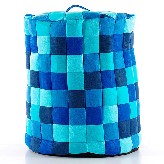 Pouf azul patchwork Pops
