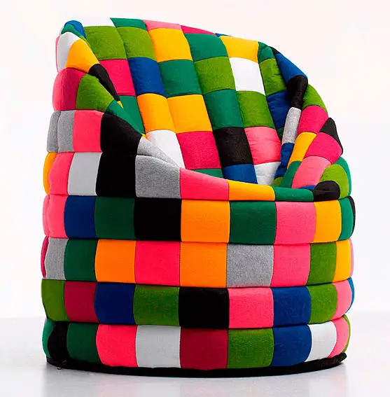 Pouf multicolor patchwork Pops